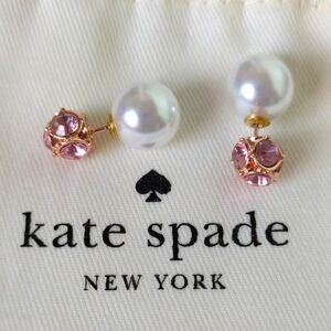 New in Pouch Kate Spade Lady Marmalade Pearl Back Studs in Pink